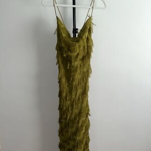 Green Fringe Dress